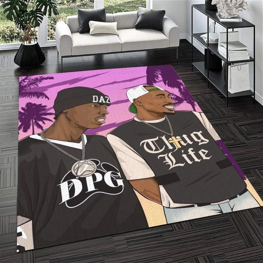 2pac Makaveli Dillinger Don't Go 2 Sleep Rug Carpet