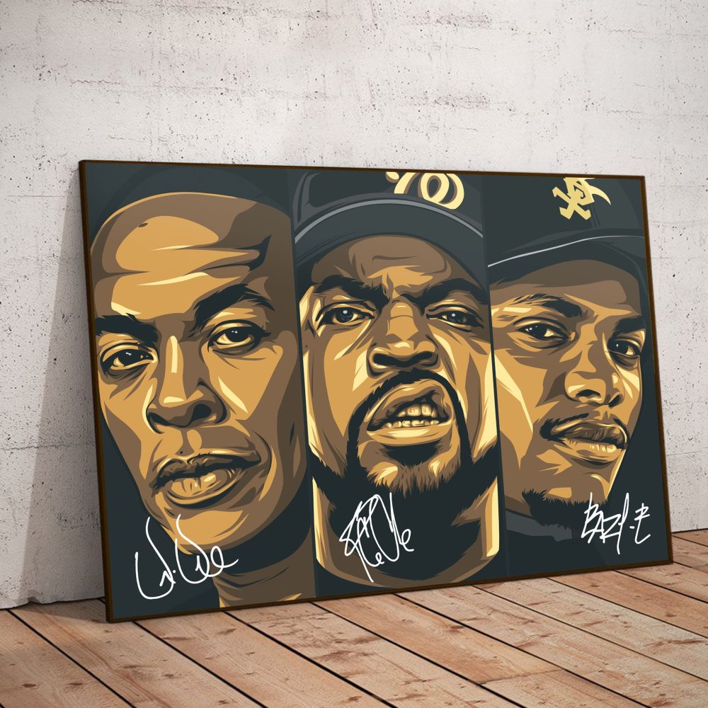 Dr Dre Ice Cube Eazy E Artwork Canvas