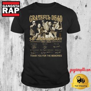 Grateful Dead 58th Anniversary 1965 2023 Thank You For The Memories T Shirt Grateful Dead T Shirt