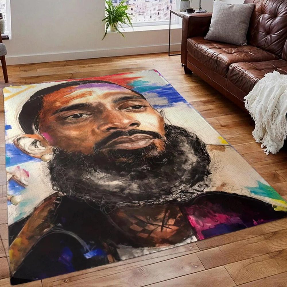 Nipsey Hussle Hiphop 90s Artwork Rug