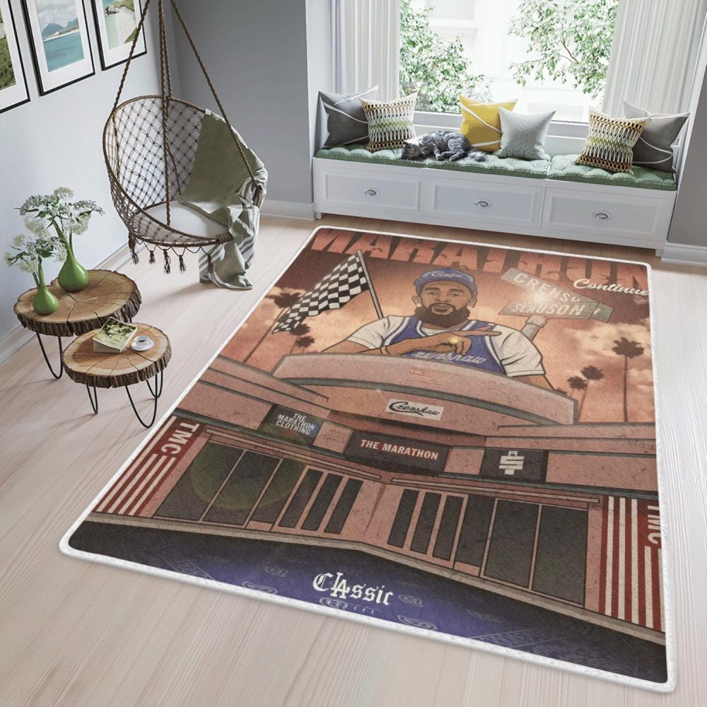 Nipsey Hussle The Marathon Hip hop 90s Rug