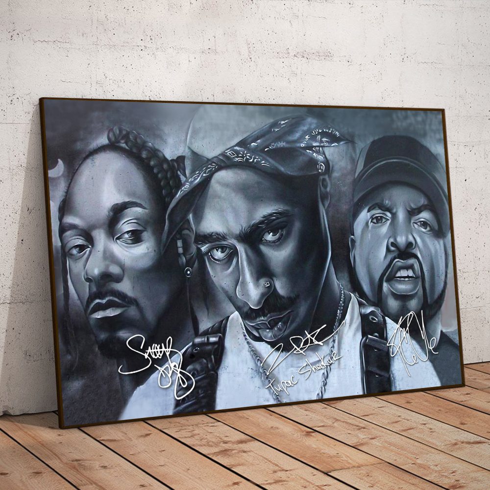 Snoop Dogg 2Pac Jay Z Artwork Canvas