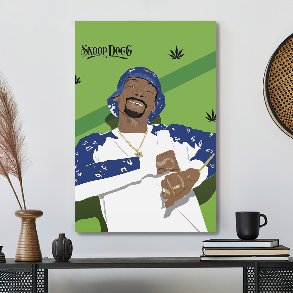 Snoop Dogg Illustration Artwork Hip Hop 90s Poster Canvas