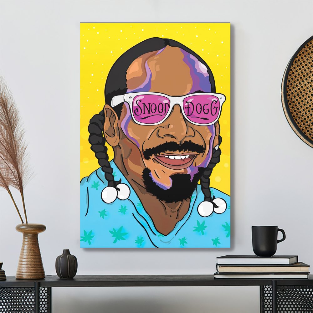 Snoop Dogg Vector Colorful Hip hop 90s Poster Canvas