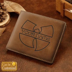 Wu tang Clan Logo Custom Leather Wallet 2