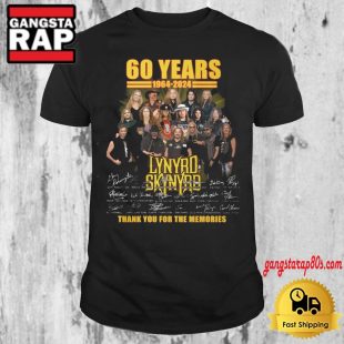 60 Years 1964 2024 Lynrd Skynyrd Thank You For The Memories Signature T Shirt