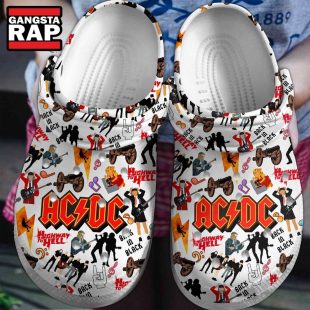 ACDC Back In Black Highway To Hell Crocs Clog