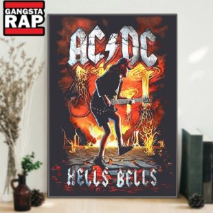 ACDC Band Rock Music Hells Bells Poster Canvas Art