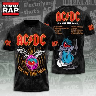 ACDC Fly On The Wall Music Tour 3D T Shirt