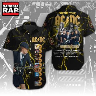 ACDC Pwr Up Tour 51st Anniversary 1973 2024 Thank You For The Memories Signature Hawaiian Shirt