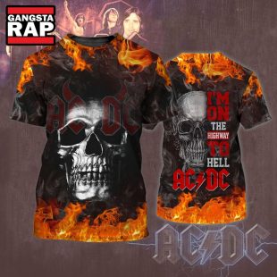 ACDC Rock Band Im On The Highway To Hell 2024 T Shirt ACDC Skull Shirt