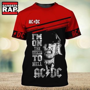 ACDC Rock Band Im On The Highway To Hell All Over Print Shirt