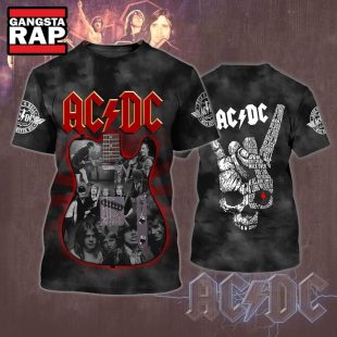 ACDC Rock Band Pwr Up Tour 3D T Shirt