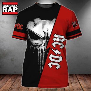 ACDC Rock Band Skull 3D T Shirt