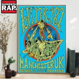 Blink 182 16 October Event Manchester Poster Canvas Art