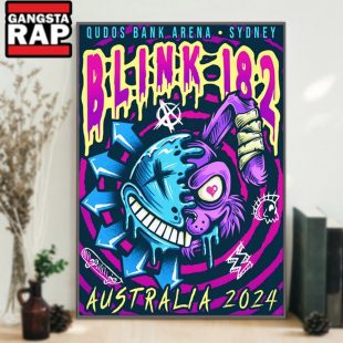 Blink 182 Australia 2024 Tour Poster Canvas Art