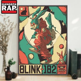 Blink 182 Brisbane QLD 2024 Tour Poster Canvas Art