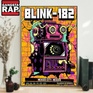 Blink 182 Mexico City Tour 2024 Poster Canvas Art