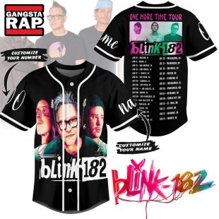 Blink 182 One More Time Tour Schedule Baseball Jersey Shirt