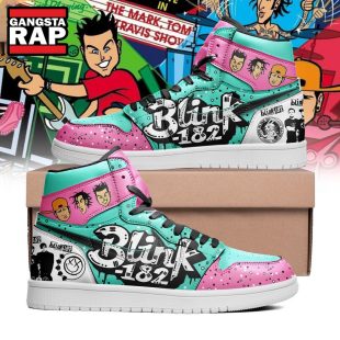 Blink 182 The Mark Tom And Travis Show Graphics Design Air Jordan 1 Hightop Shoes