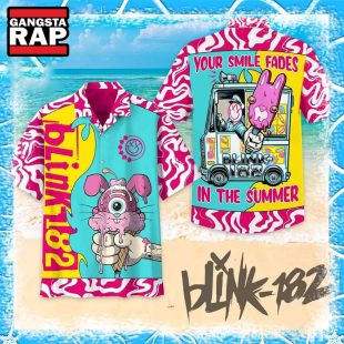 Blink 182 Your Smile Fades In The Summer 2024 Tropical Hawaiian Shirt