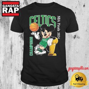 Boston Celtics Basketball NBA Champions 2024 Mickey Mouse Disney T Shirt