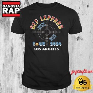 Def Leppard Los Angeles CA 2024 Tour Band T Shirt