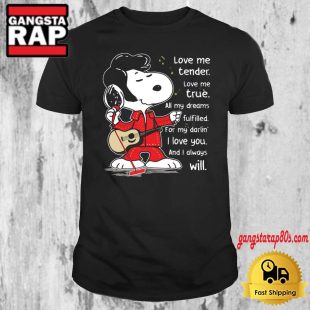 Elvis Presley Guitar Music Snoopy T Shirt