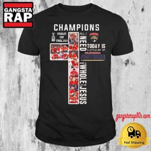 Florida Panther Jesus Stanley Cup Champions Final 2024 T Shirt