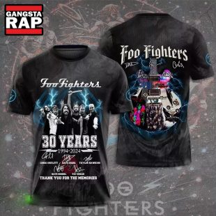Foo Fighters 1994 2024 Signature Thank You For The Memories 3D Shirt