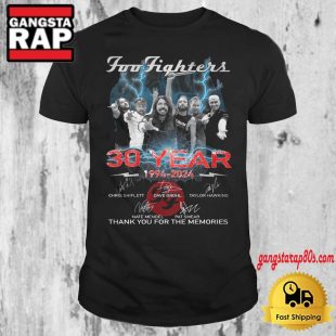 Foo Fighters 30 Years 1994 2024 Music Signature Fans Gift T Shirt