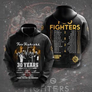 Foo Fighters 30 Years 1994 2024 Signature Tour 2024 Hoodie Shirt