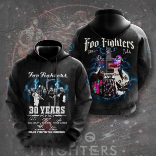 Foo Fighters 30 Years 1994 2024 Thank You For The Memories Signature Hoodie