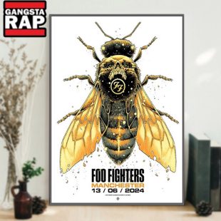 Foo Fighters Jun 13 2024 Emirates Old Trafford Manchester UK Tour Poster Canvas Art