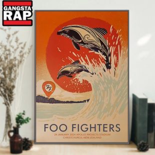 Foo Fighters Live at Apollo Projects Stadium 2024 Poster Canvas Art