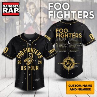 Foo Fighters Music Band 2024 US Tour Baseball Jersey