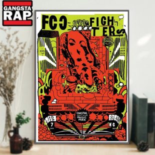 Foo Fighters Show At Coastal Credit Union Music Park Tour 2024 Poster Canvas Art