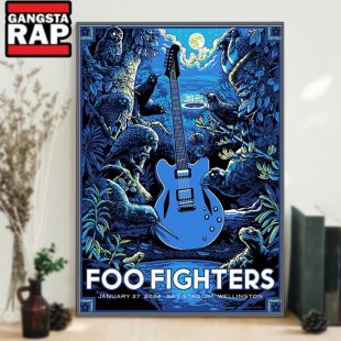 Foo Fighters Sky Stadium Wellington New Zealand 2024 Poster Canvas Art