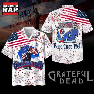 Grateful Dead Fare Thee Well Happy 4th Of July Hawaiian Shirt Grateful Dead Hawaiian Shirt