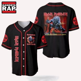 Iron Maiden Rock Band A Real Live Dead One Beast Baseball Jersey