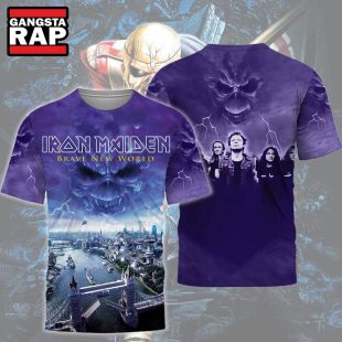 Iron Maiden Rock Band Brave New World Album Music 3D T Shirt 1