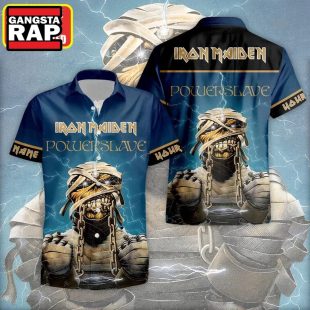 Iron Maiden Rock Band Power Slave Tropical Summer 2024 Hawaiian Shirt