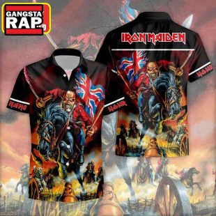 Iron Maiden Rock Band Trooper England Tropical Summer 2024 Hawaiian Shirt