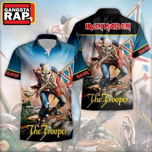 Iron Maiden Rock Band Trooper Tropical Summer 2024 Hawaiian Shirt