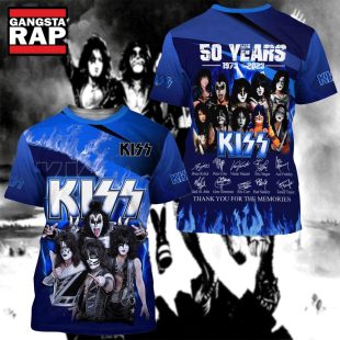 Kiss Band 50 Years Thank You For The Memories Signature 3D T Shirt