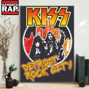 Kiss Band Music Detroit Rock City 2024 Poster Canvas Art