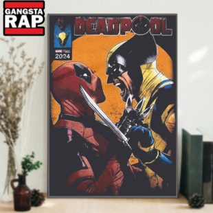 Marvel Deadpool Wolverine Face Off Comic 2024 Poster Canvas Art