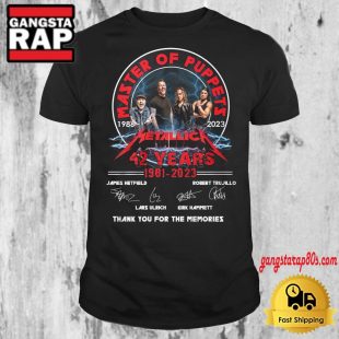 Master of Puppets Metallica 42 Years Thank You For The Memories Signature T Shirt