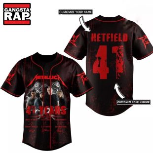 Metallica 41 Years Thank You For The Memories Signature Baseball Jersey