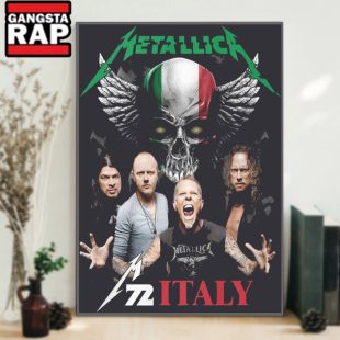 Metallica Italy 2024 Tour Wall Art Poster Canvas